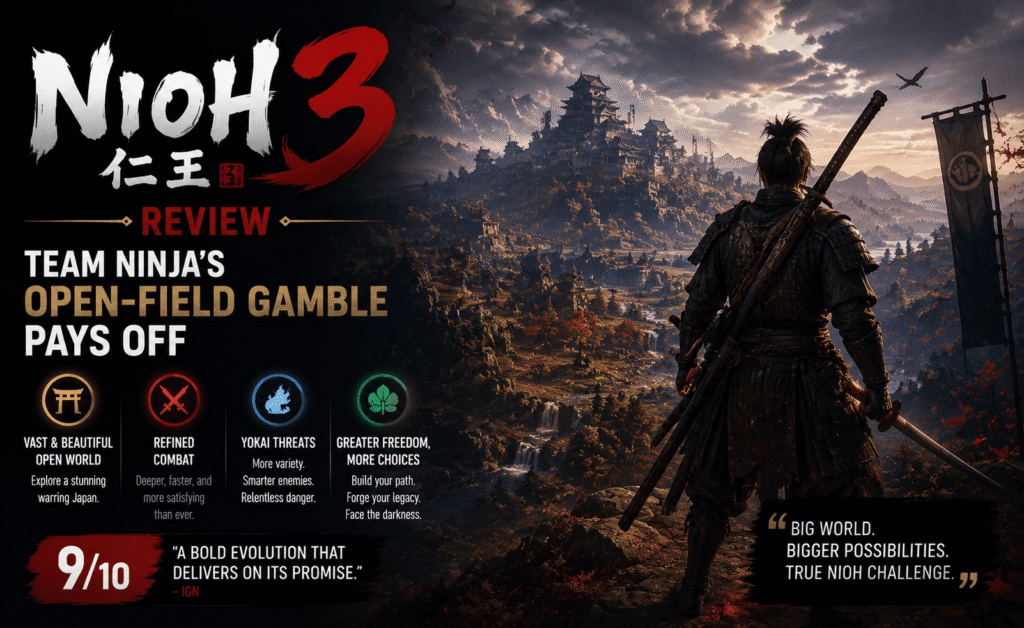 Nioh 3 Review: Team Ninja's Open-Field Gamble Pays Off